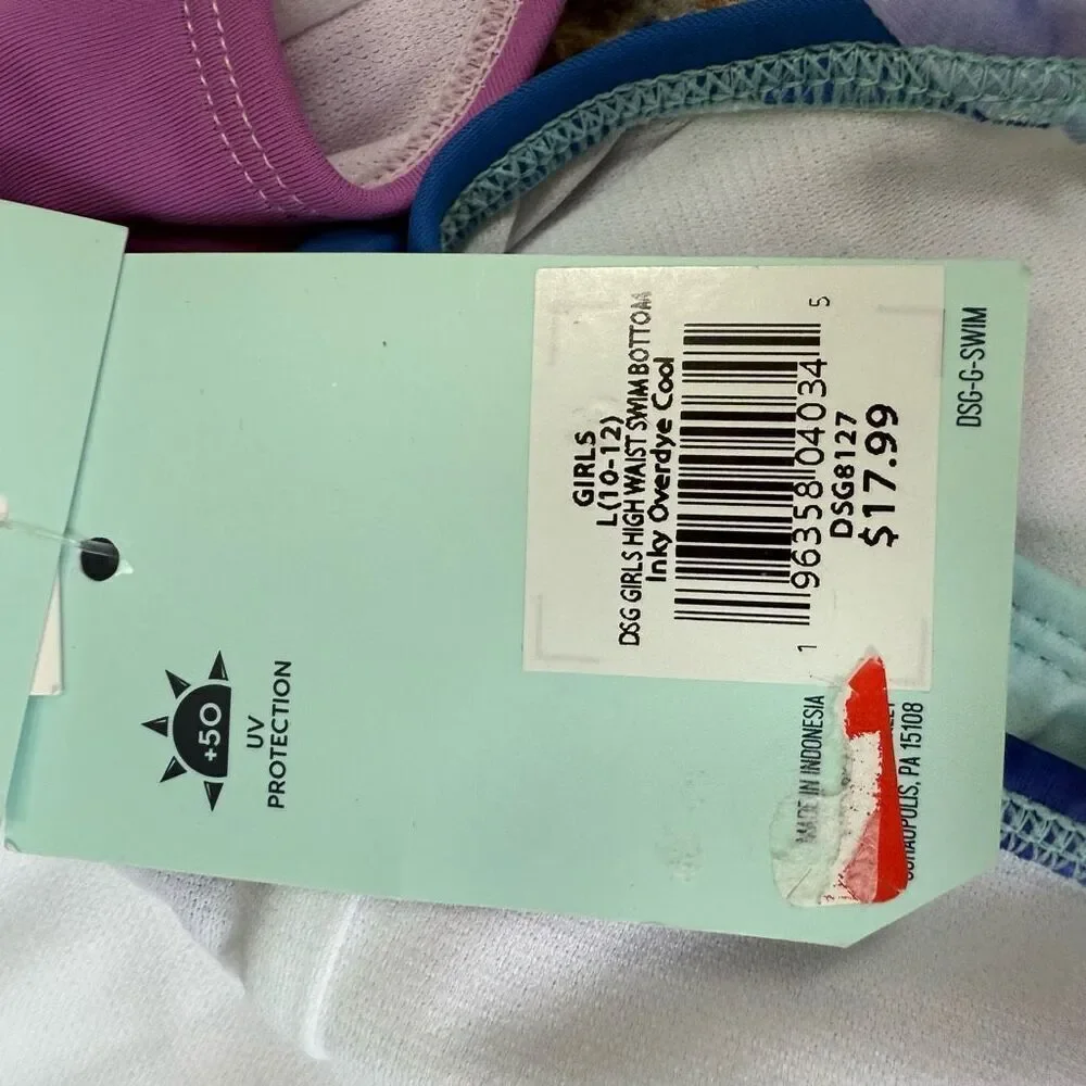DSG set of 2 Girls' Swimsuit bottoms size L 10-12 NWT